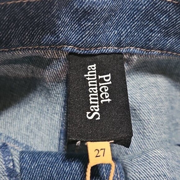 Samantha Pleet High Wasisted Wide Leg Blue Jeans Size 27 New - Picture 6 of 8